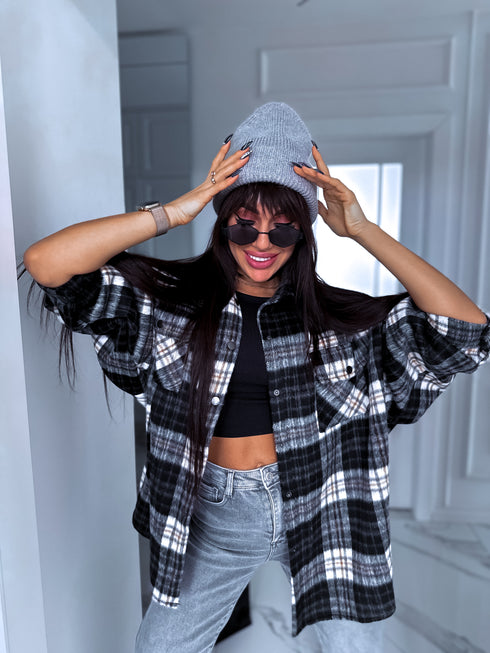Plaid shirt "RAINY DAY" VMC58 - BLACK